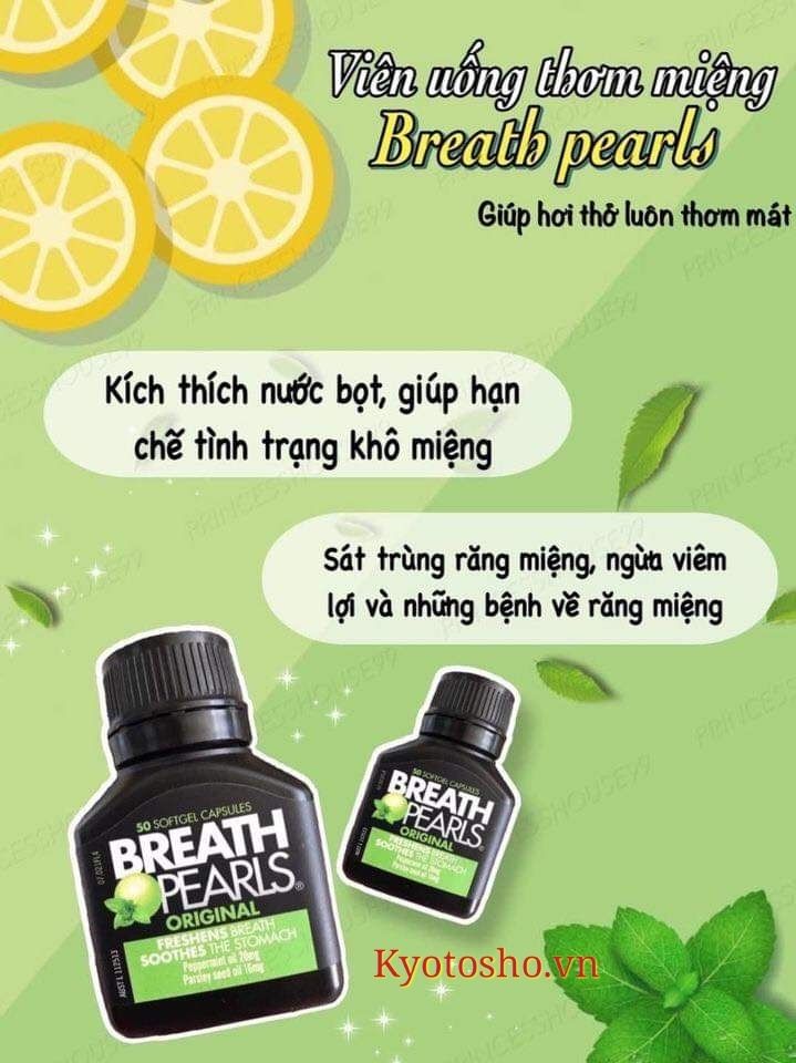 Viên uống thơm miệng Breath Pearls 50 viên