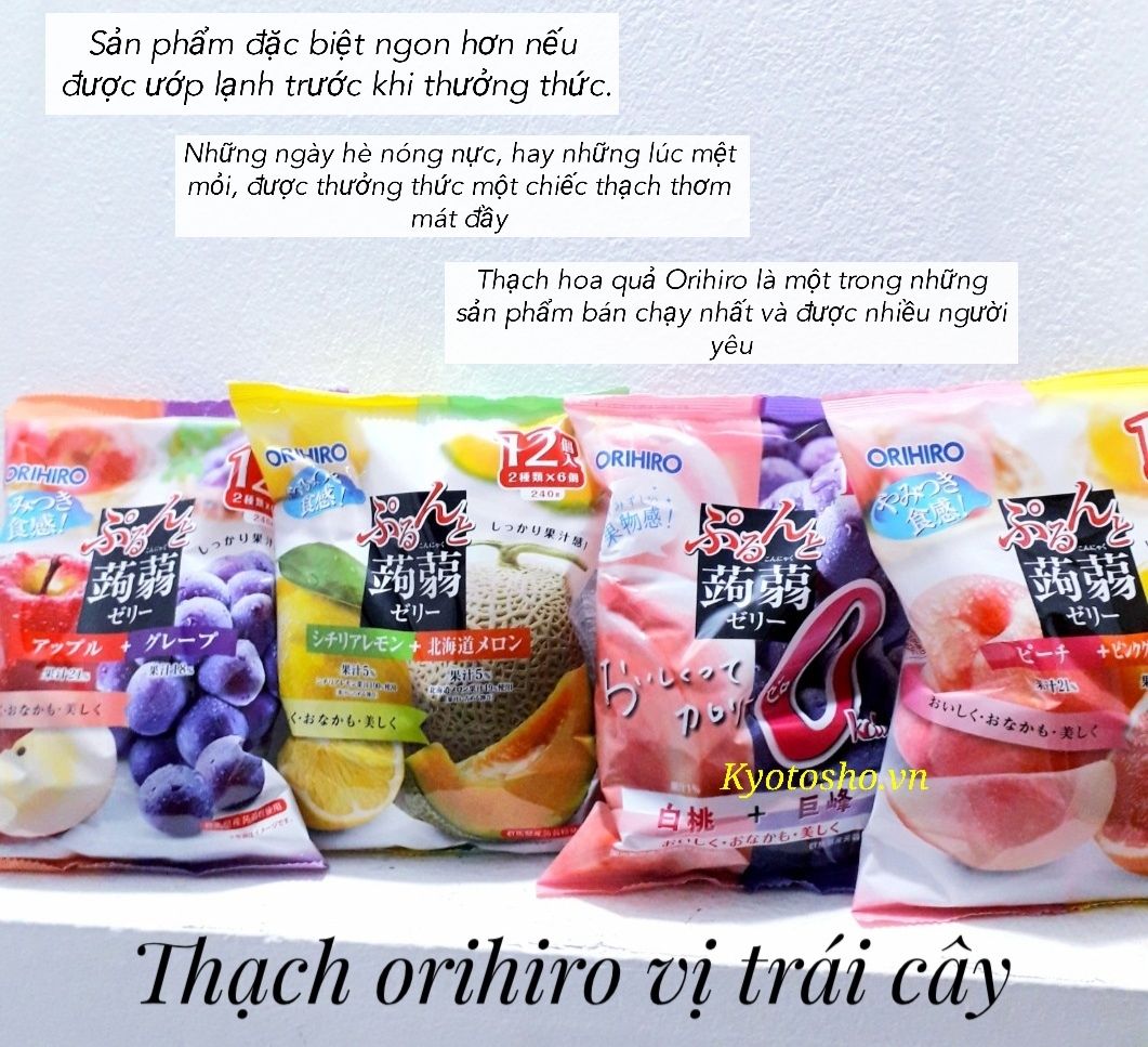 Thạch Orihiro vị chanh & dưa lưới 240g