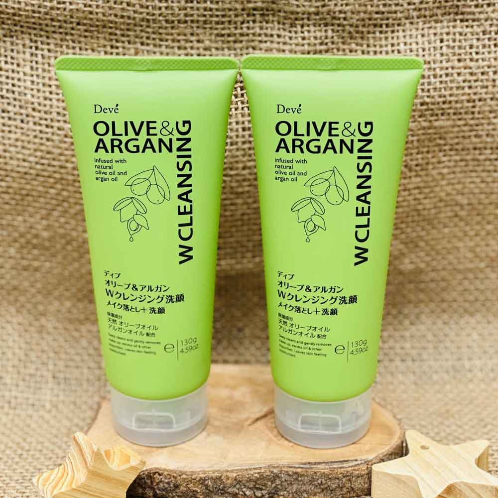 Sữa rửa mặt tẩy trang deve chiết xuất dầu olive & argan