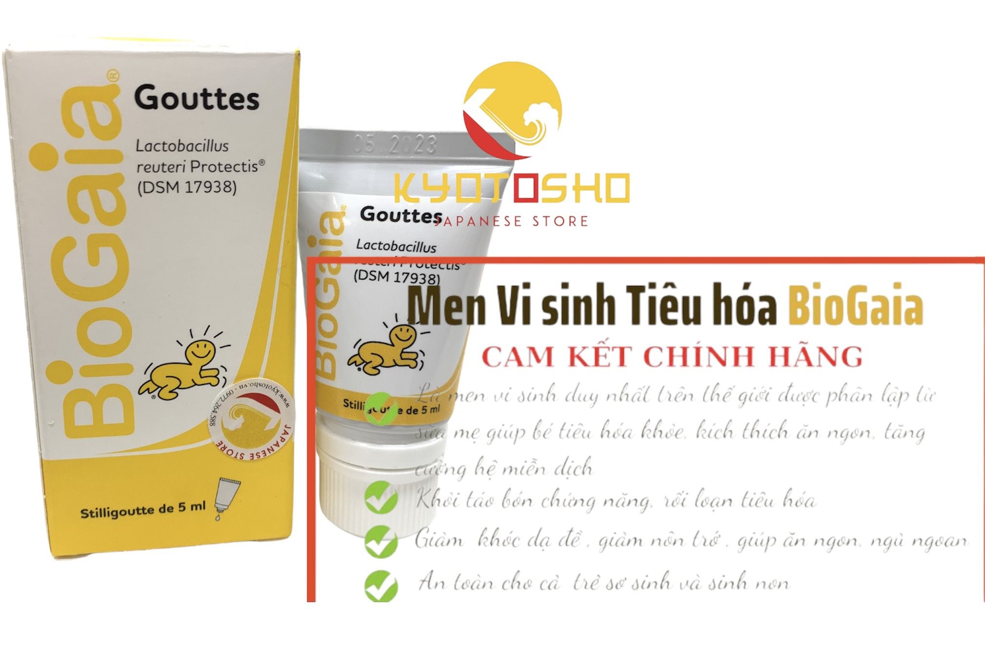 Men vi sinh biogaia Pháp 5ml
