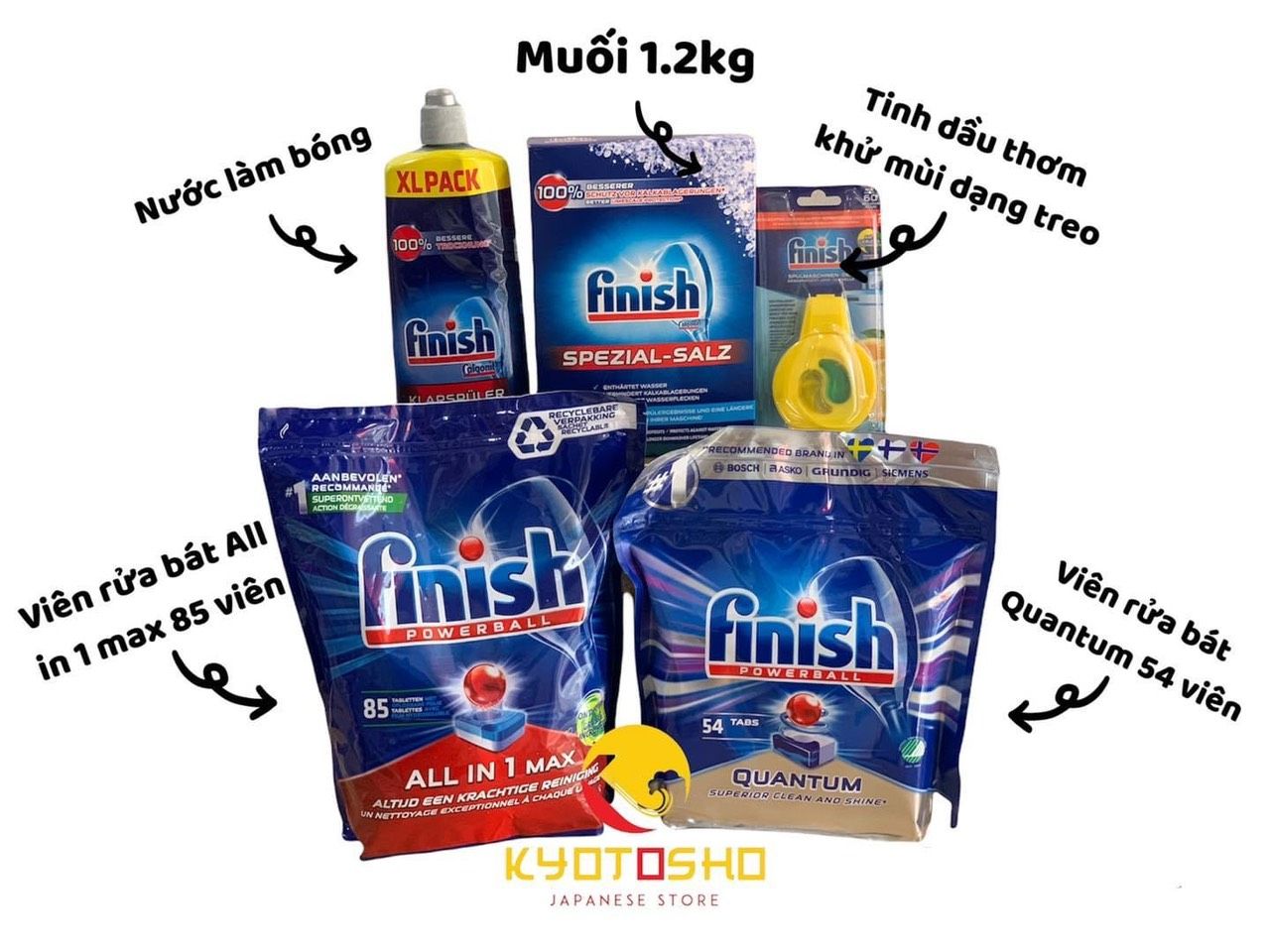 Tinh dầu treo khử mùi máy rửa bát finish 4ml hương chanh