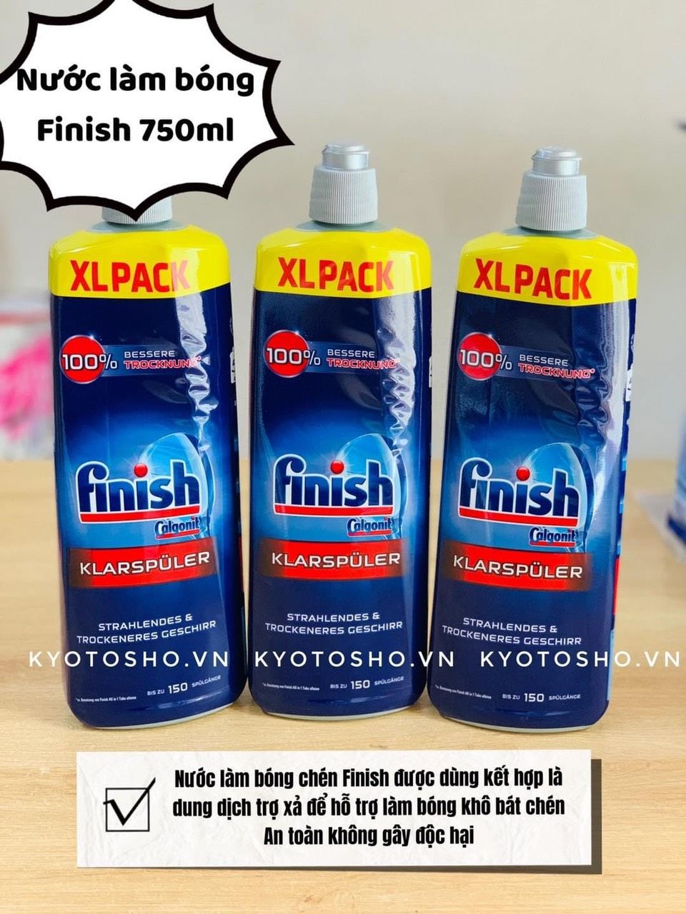 Chai nước làm bóng Finish 750 ml