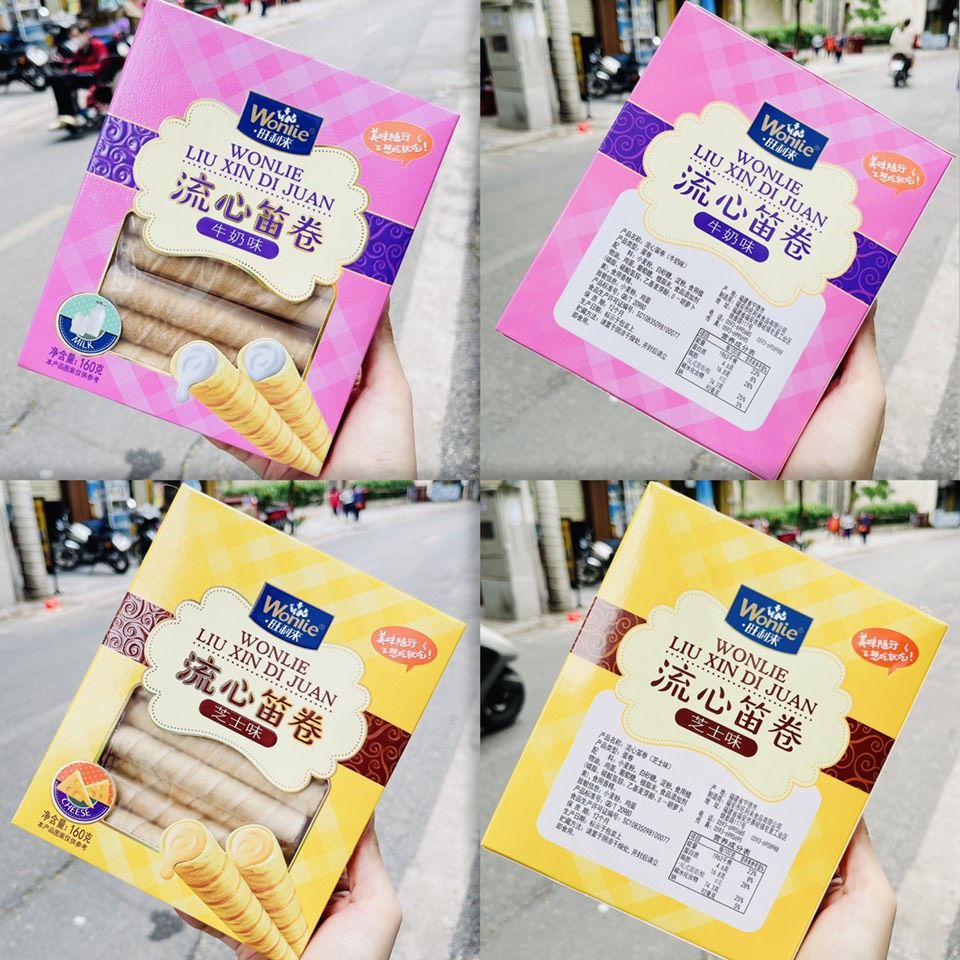 Bánh quế Wonlie vị sữa hộp 160g