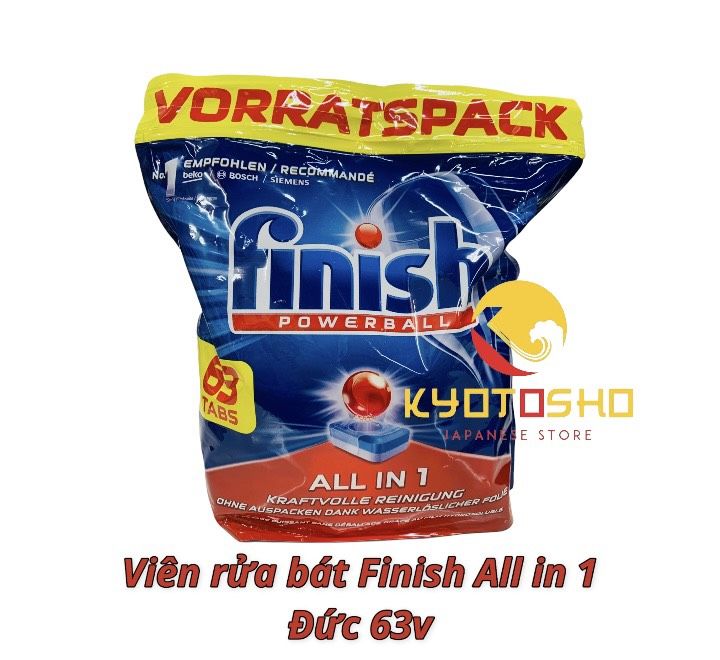 Viên rửa bát Finish Tabl Regula - Đức- 63v