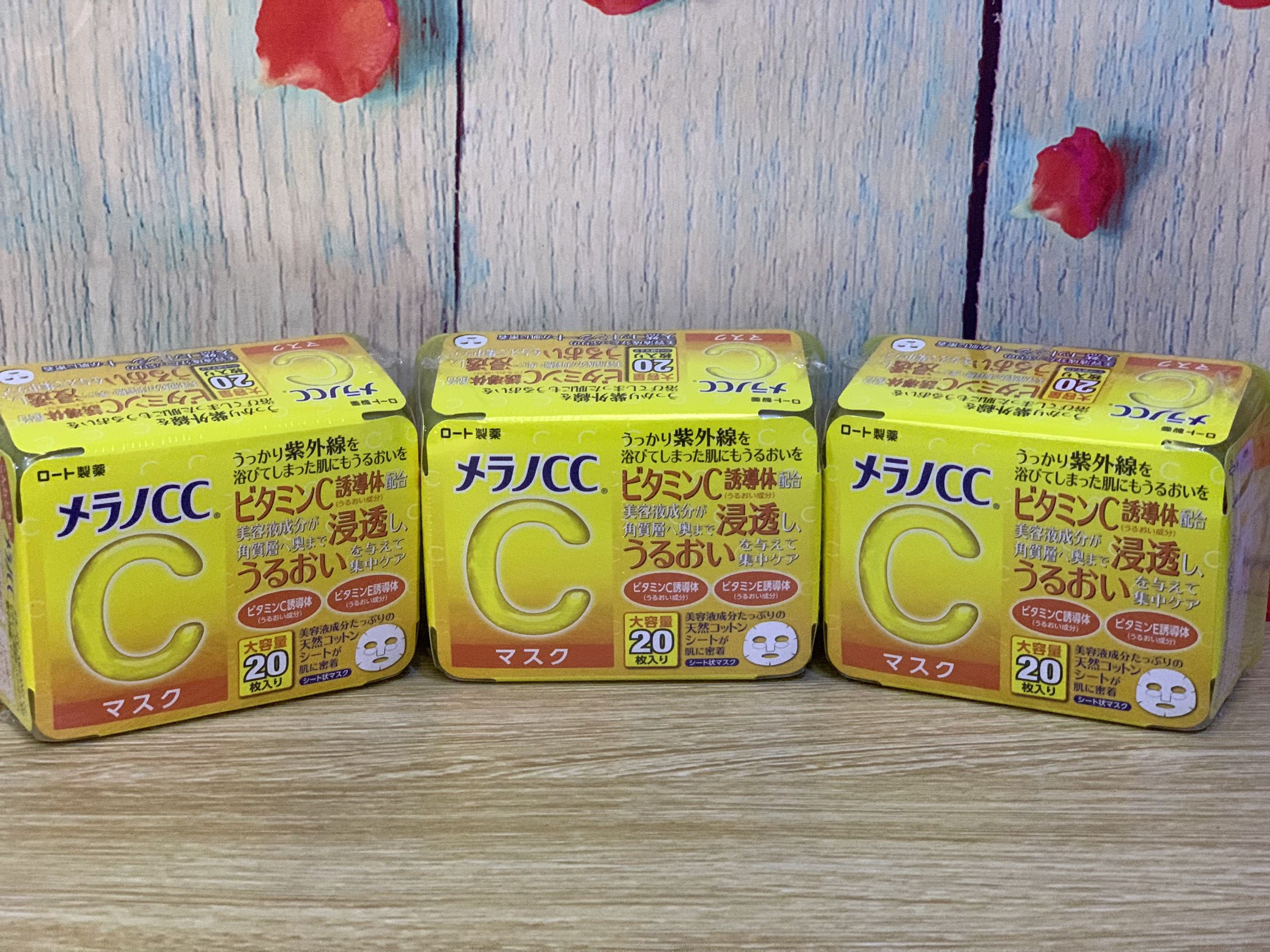 Mặt Nạ Melano CC Dưỡng Sáng Da, Mờ Thâm Nám 20 Miếng MM