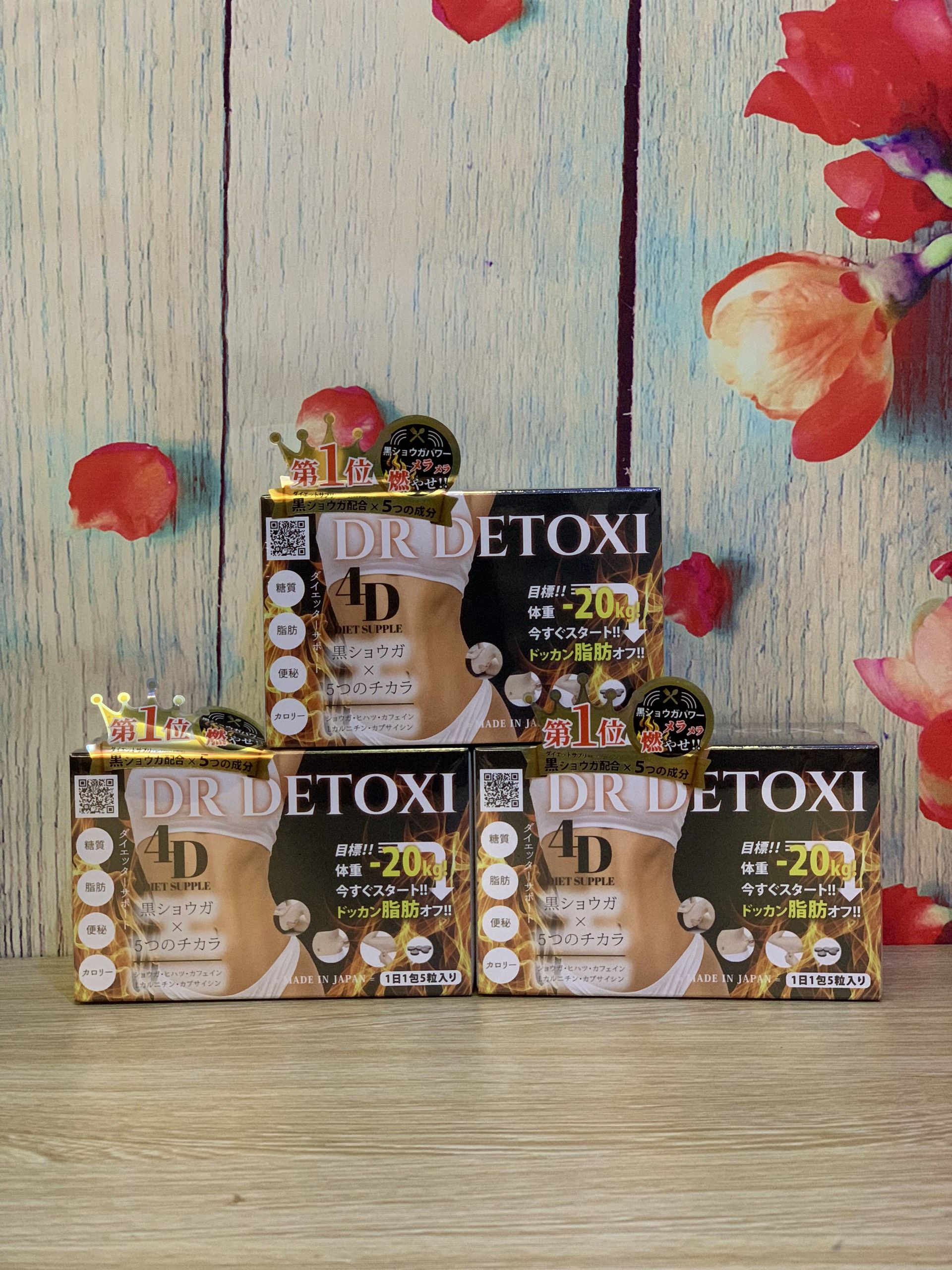 Viên Uống Giảm Cân Thải Độc Dr Detoxi 4D Nhật Bản