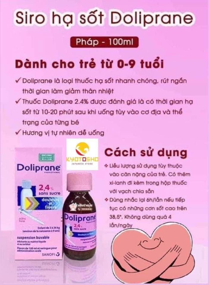 Hạ sốt dolirane pháp100ml