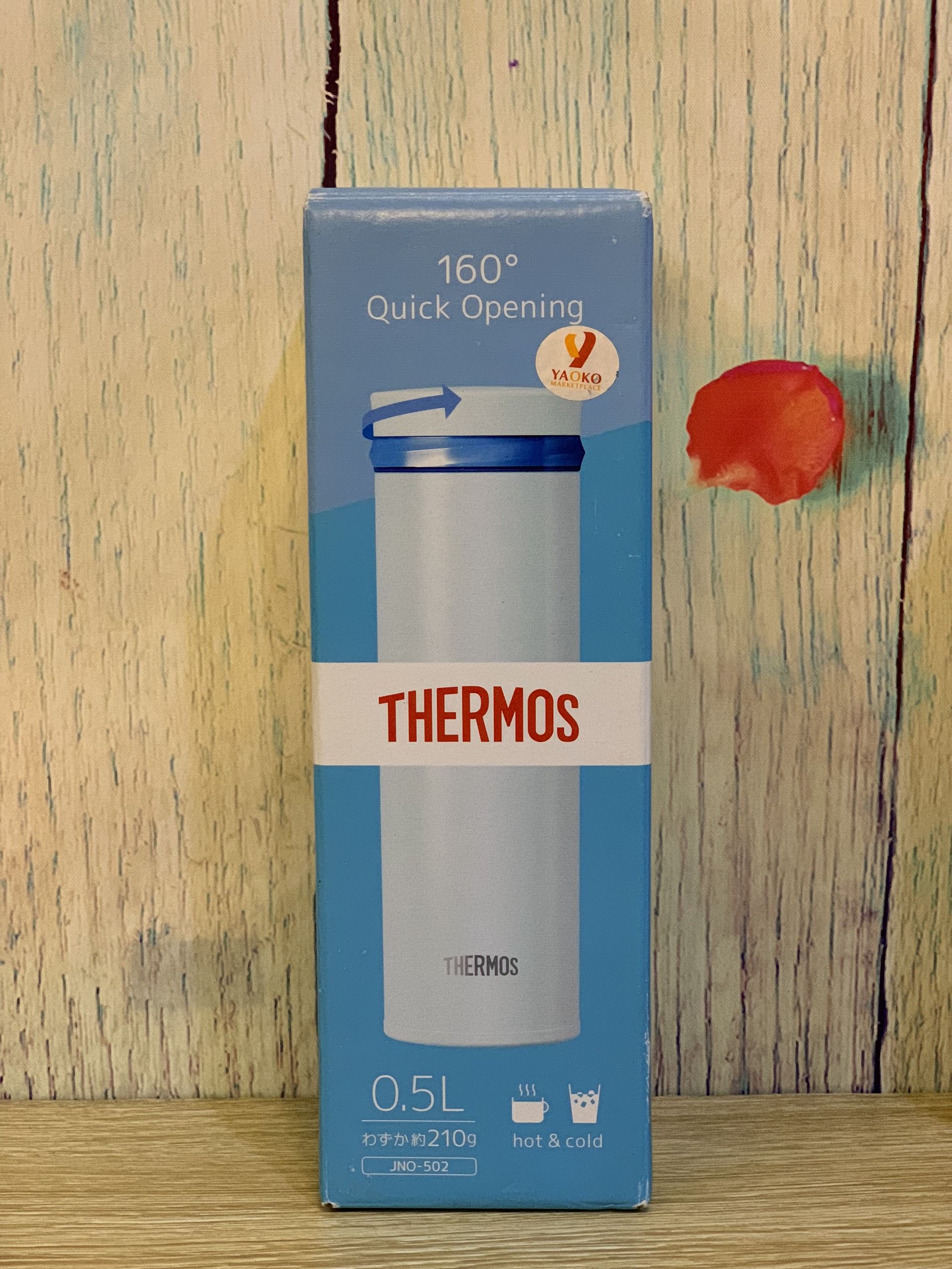 Bình giữ nhiệt Thermos 0.5L nắp màu xanh nặp vặn