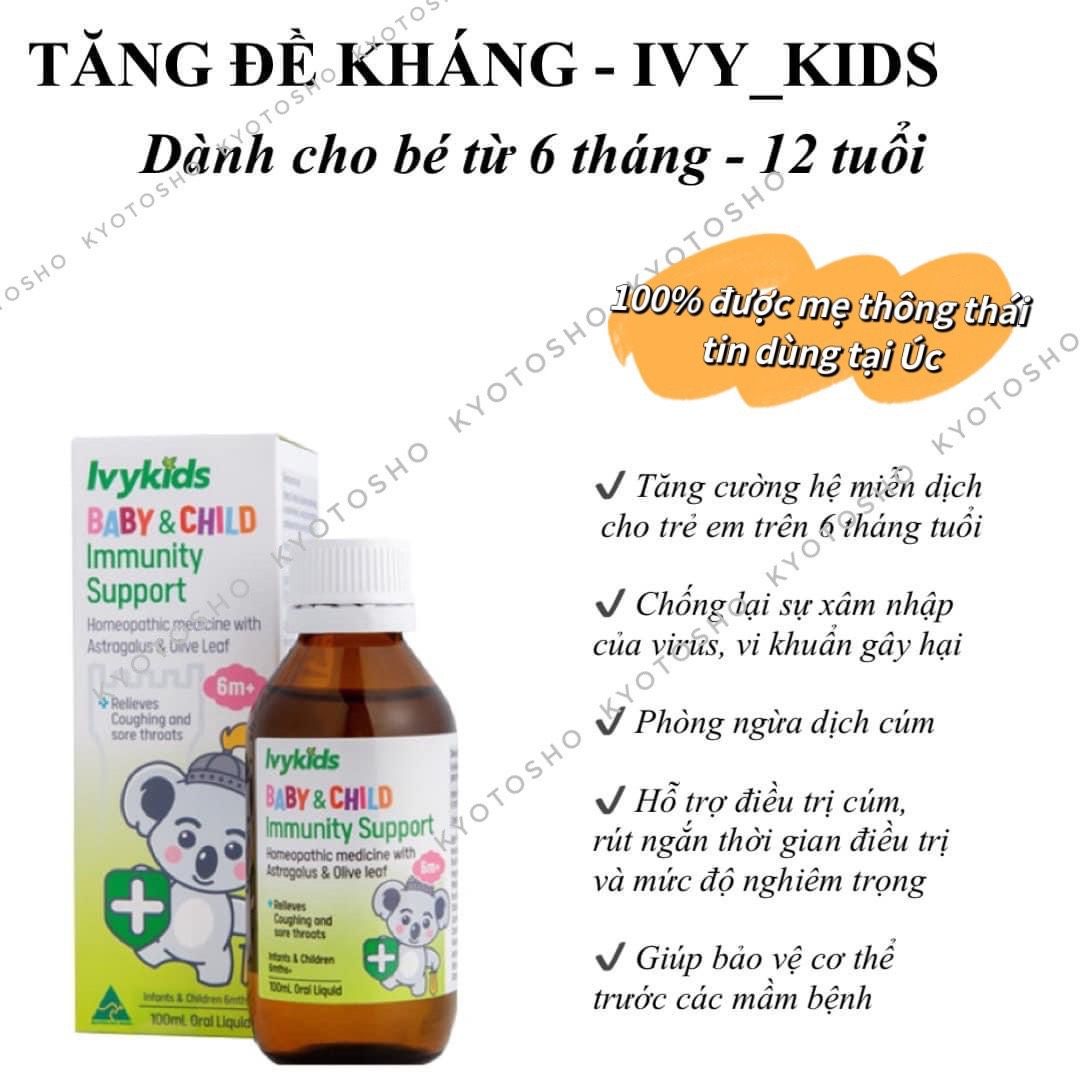 Siro tăng đề kháng IVY KIDS úc 100ml cho bé từ 6m+