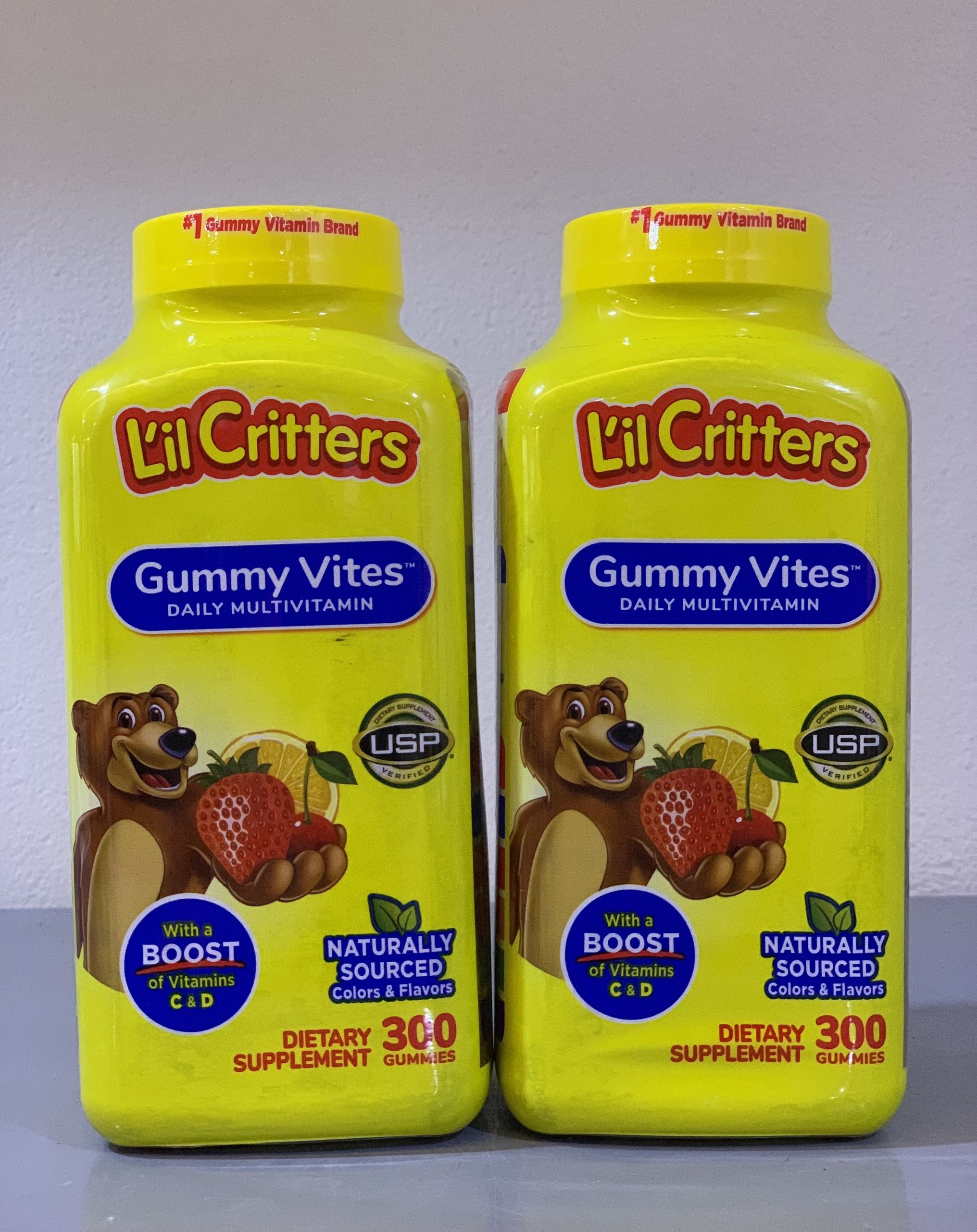 Kẹo Dẻo Lil Critter Gummie Vite Cho Trẻ Từ 2 - 4 Tuổi, 300 viên
