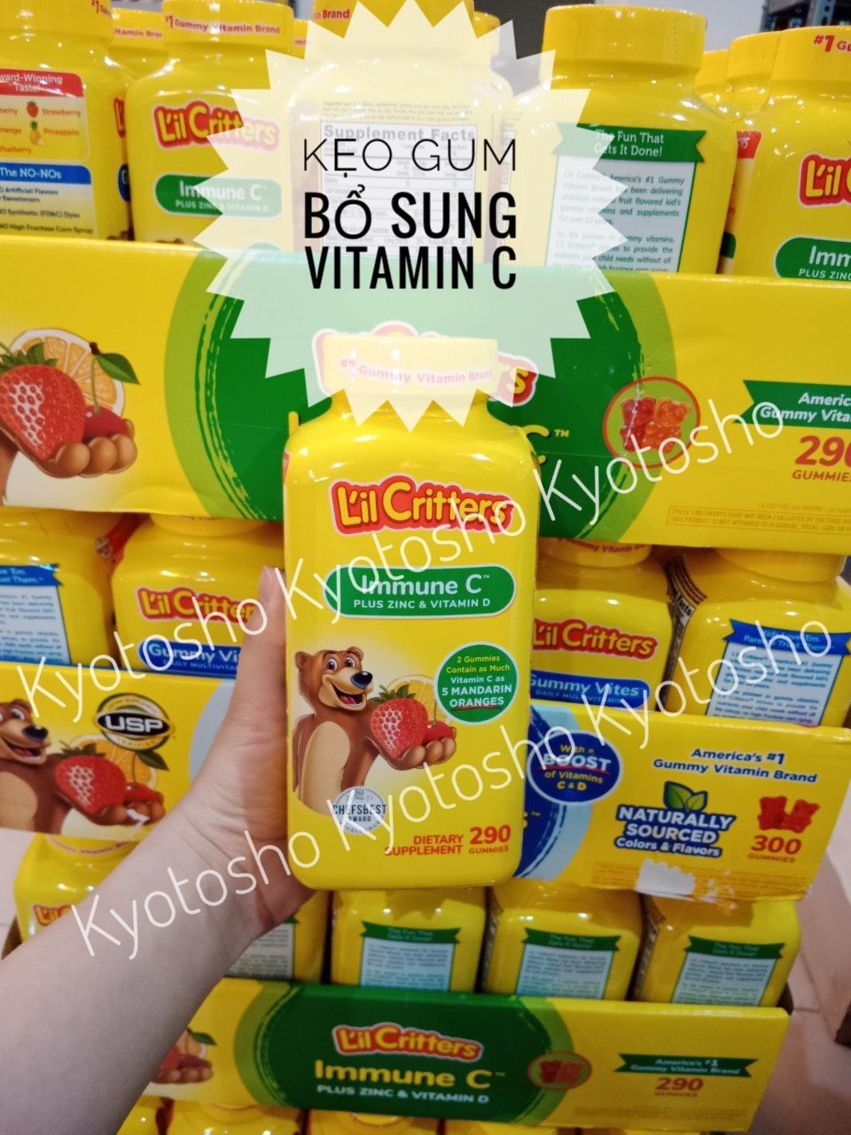 Kẹo dẻo Gummy Vitamin C L'il Critters tăng đề kháng 290v