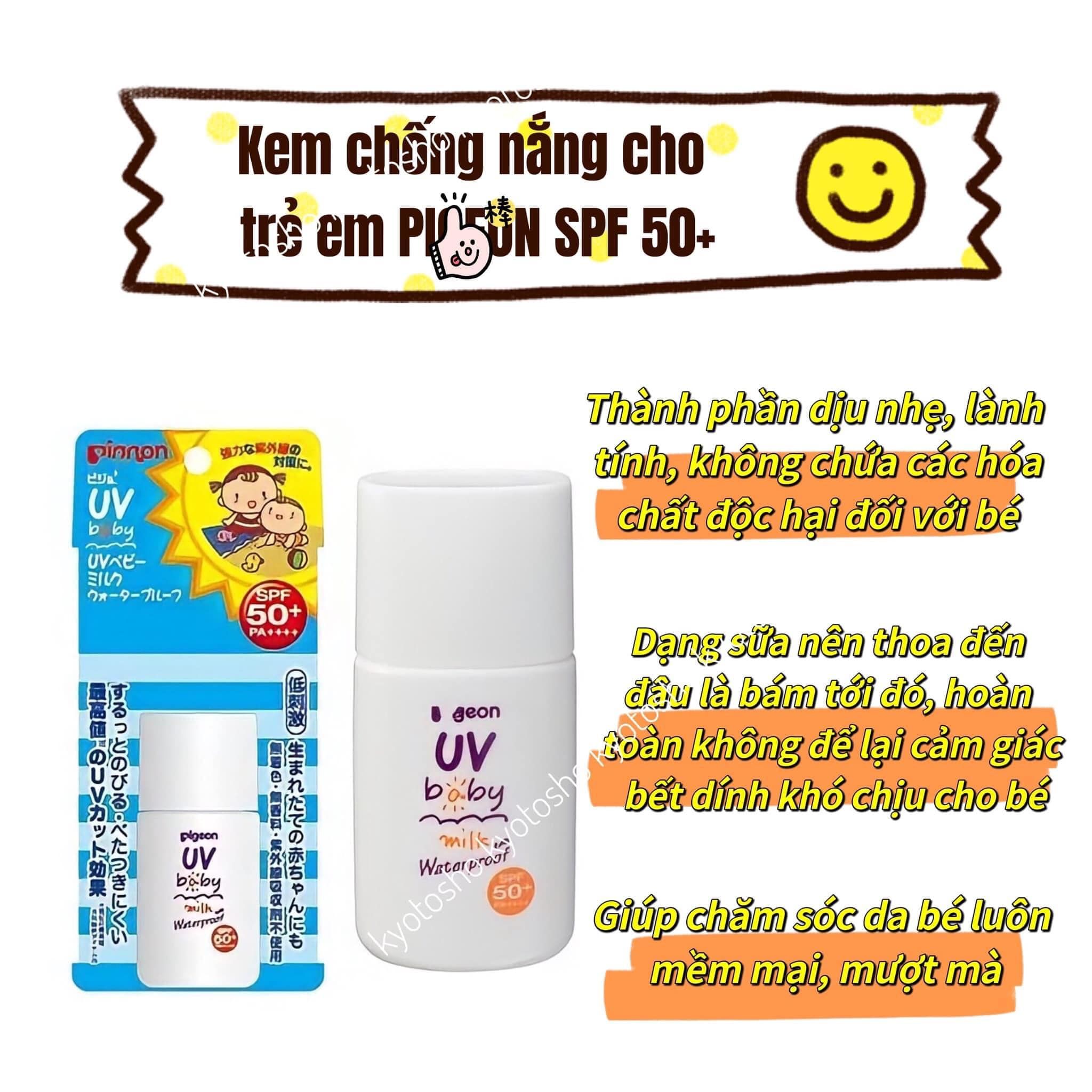 Kem chống nắng cho trẻ em PIGEON SPF50 20g