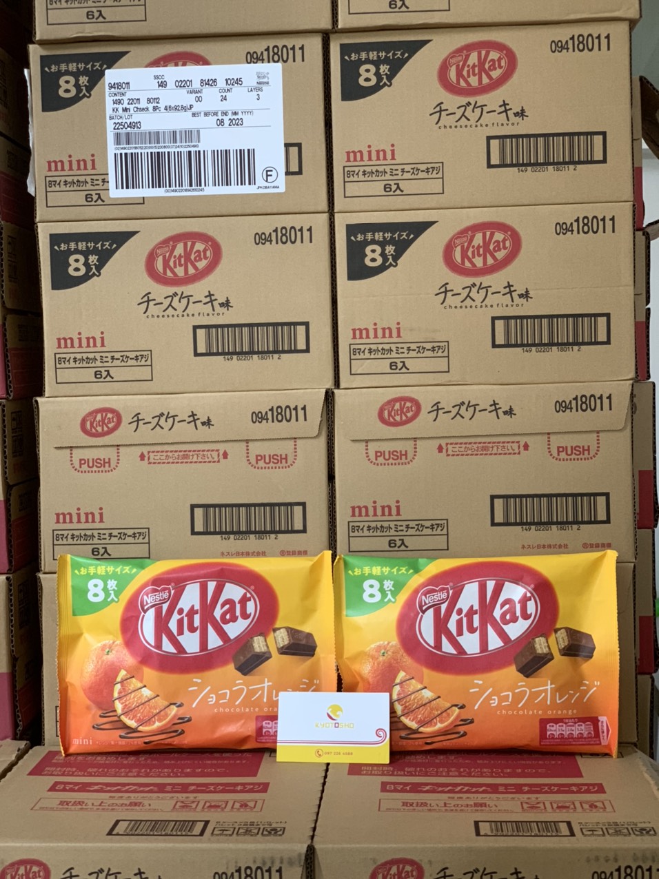 Bánh Kitkat mini vị cam socola 8c(T24)