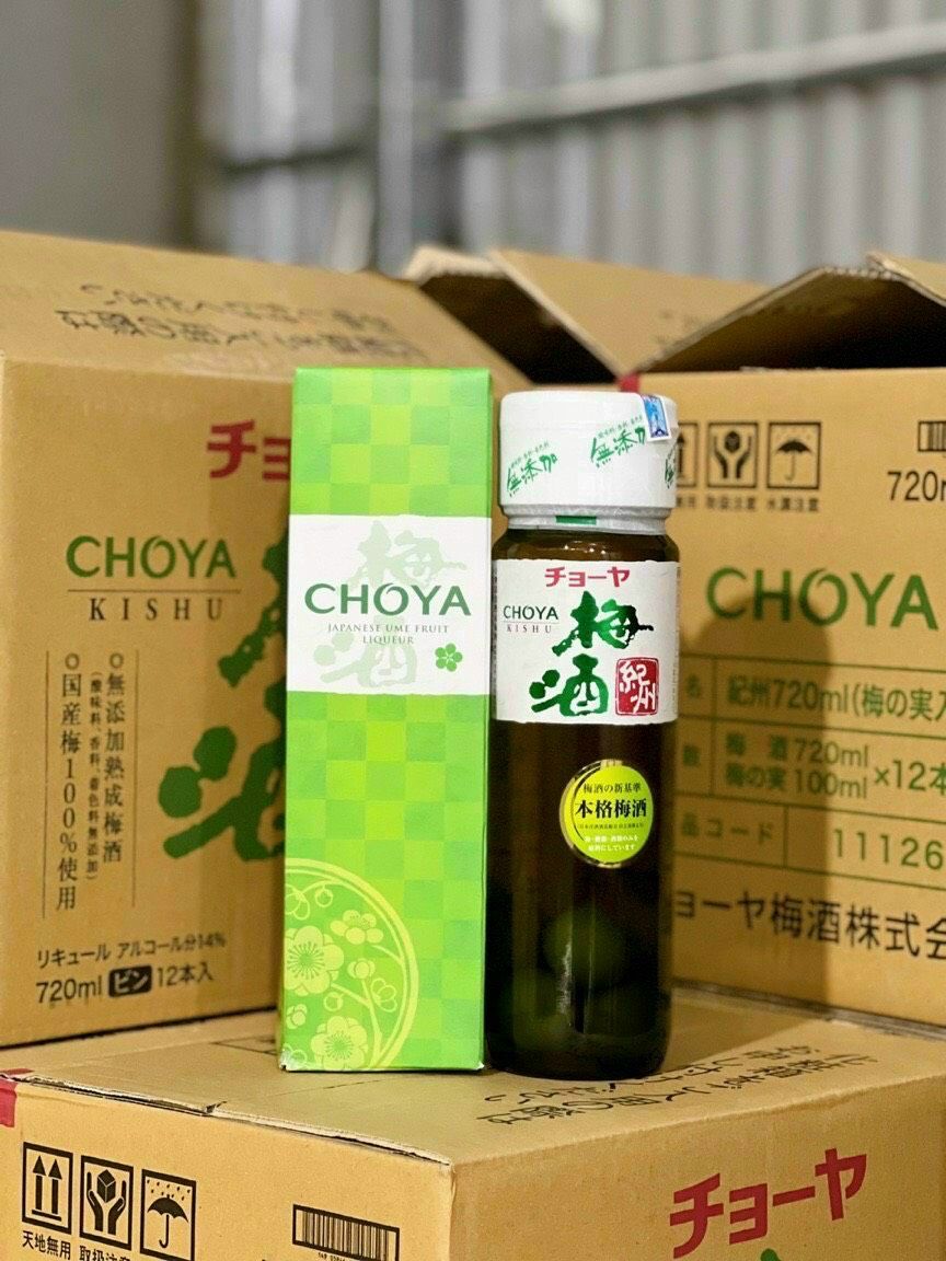 Vỏ Rượu mơ Choya kishu xanh 720ml