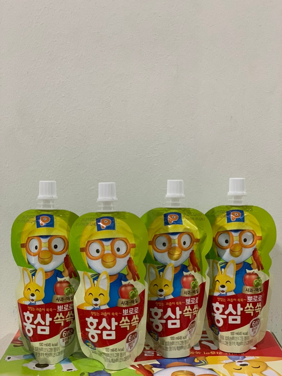 Nước Hồng Sâm Trẻ Em Paldo Pororo vị táo 100ml