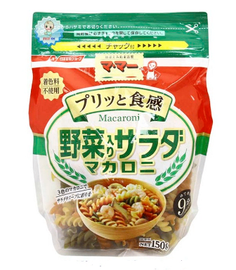 Nui xoắn Rau Củ Nhật Cho Bé 150gr/ gói ( 1 thùng / 12 gói)