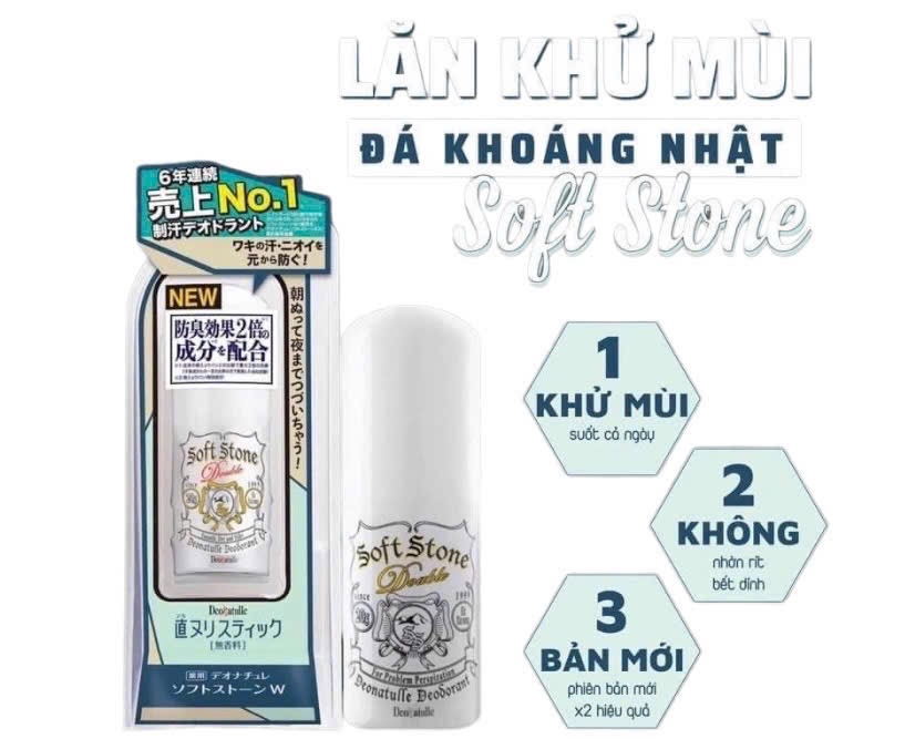 Lăn nách khử mùi đá khoáng 20g MM