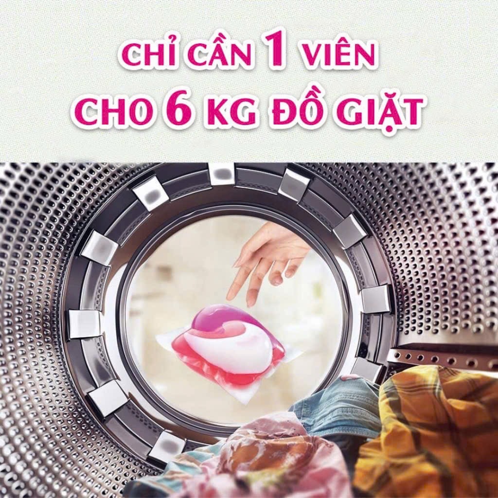 Hộp viên giặt xả Gellbold xanh 4D 12v(T6)