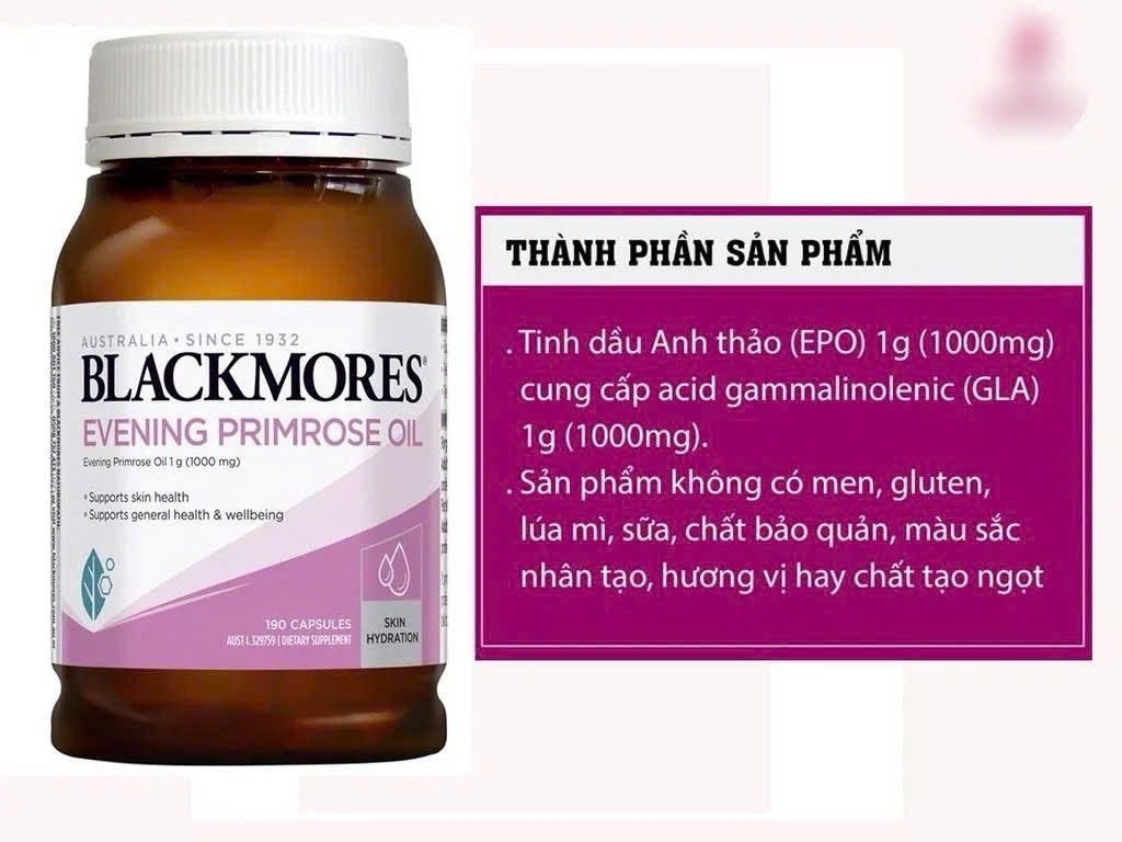 Viên Uống Blackmores Tinh Dầu Hoa Anh Thảo 190v