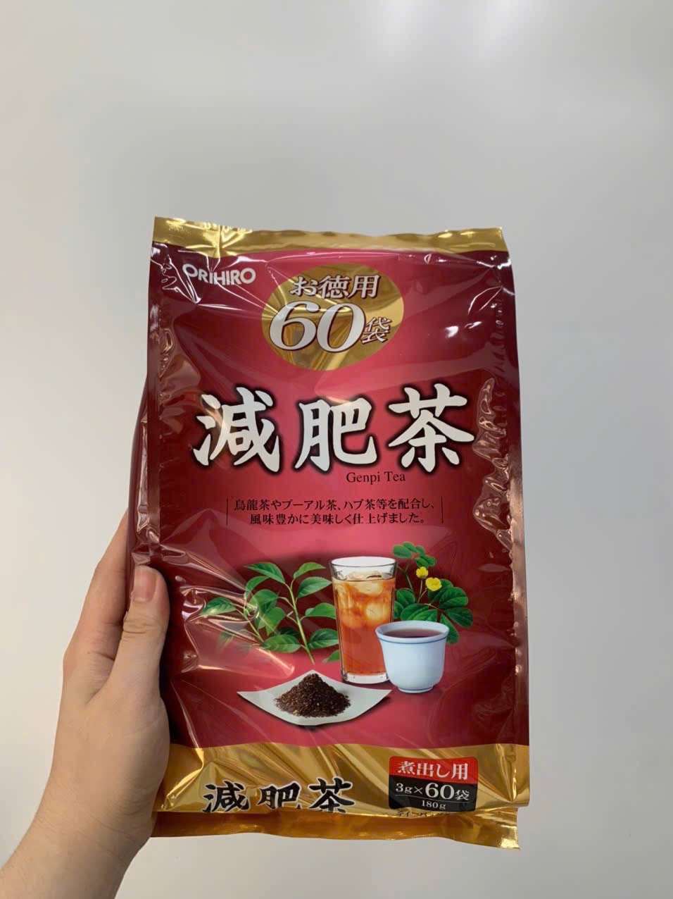 Trà giảm mỡ bụng Genpi Orihiro 60 gói(24g/thùng)