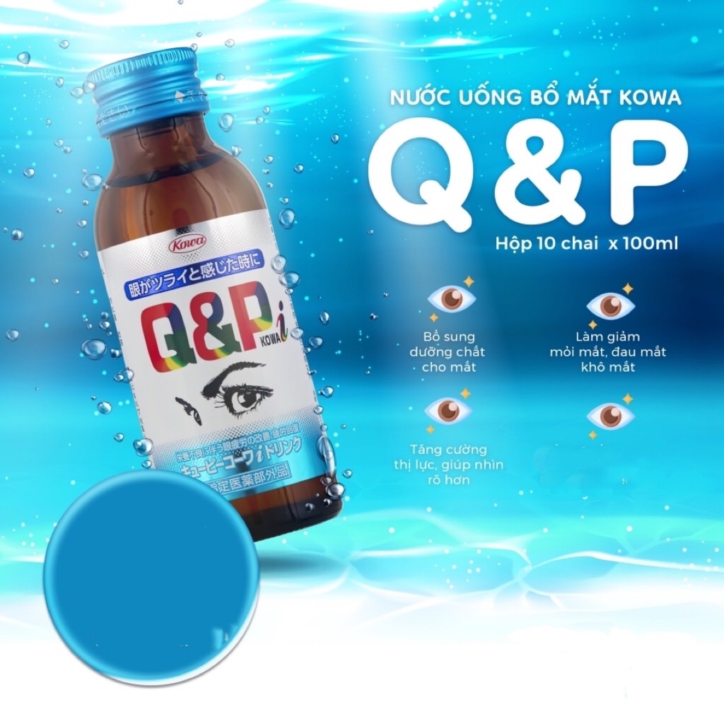 Nước uống bổ mắt QP kowa 100ml /10 lọ