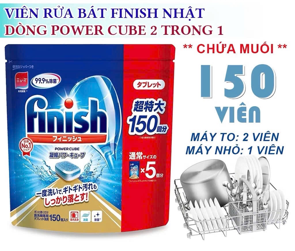 Viên rửa bát Finish 150 viên