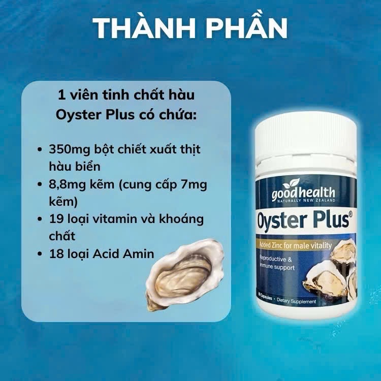 Viên uống tinh chất hàu Oyster plus 60 viên
