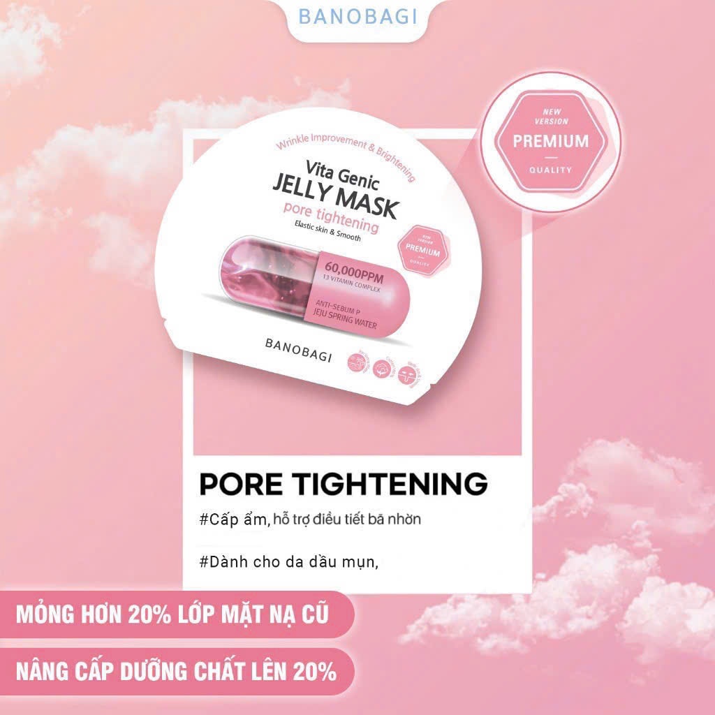 Mặt nạ Banobagi Vita Genic Pore Tightening Hàn Quốc 30g màu hồng