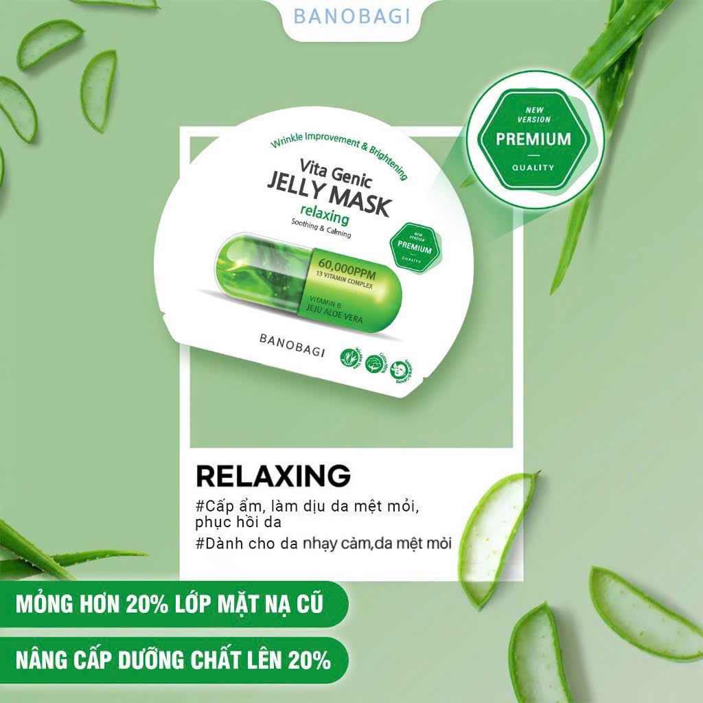 Mặt nạ Banobagi Vita Genic Relaxing Hàn Quốc 30g xanh lá