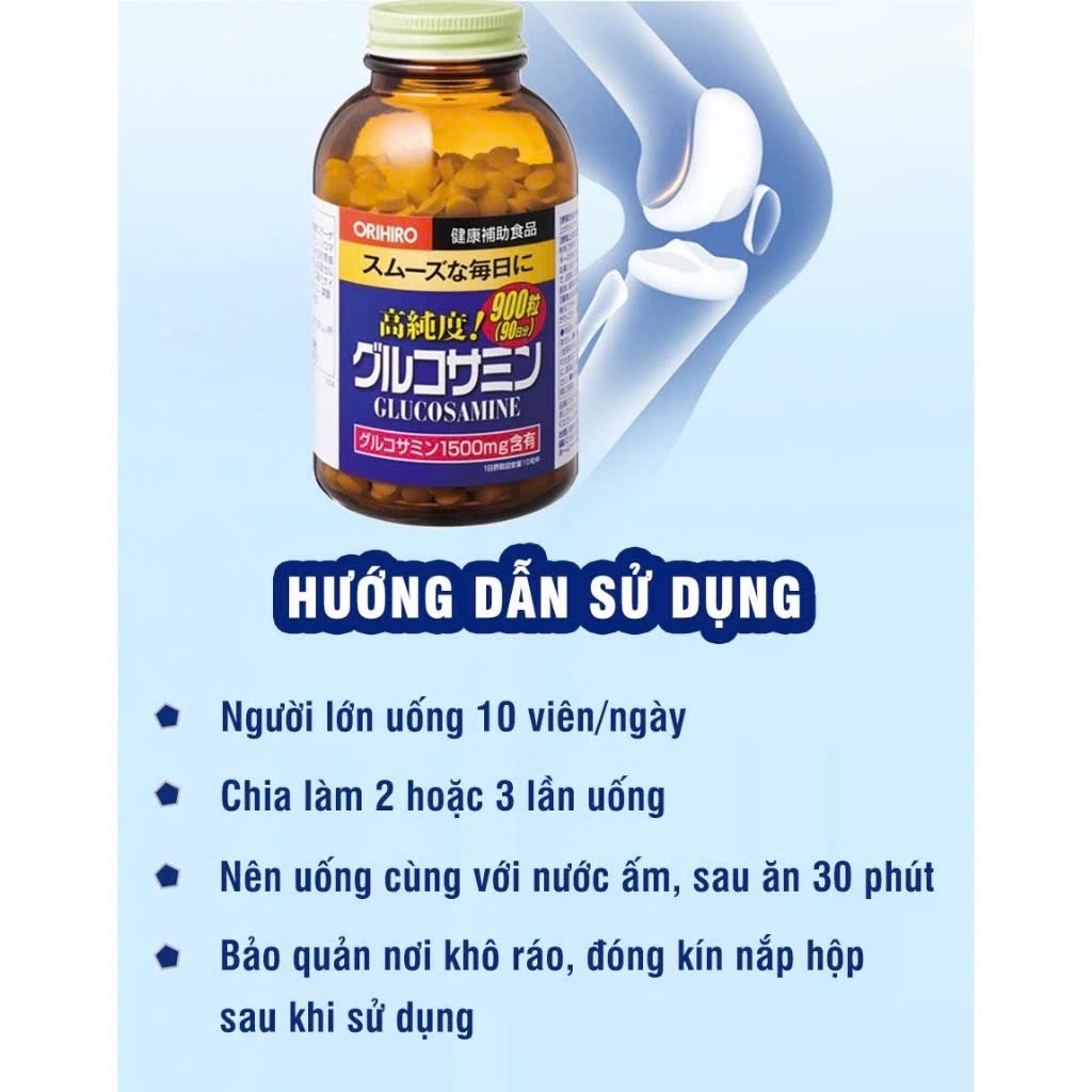 Viên Glucosamine Orihiro 1500mg 900v + 50v(20h/thùng)