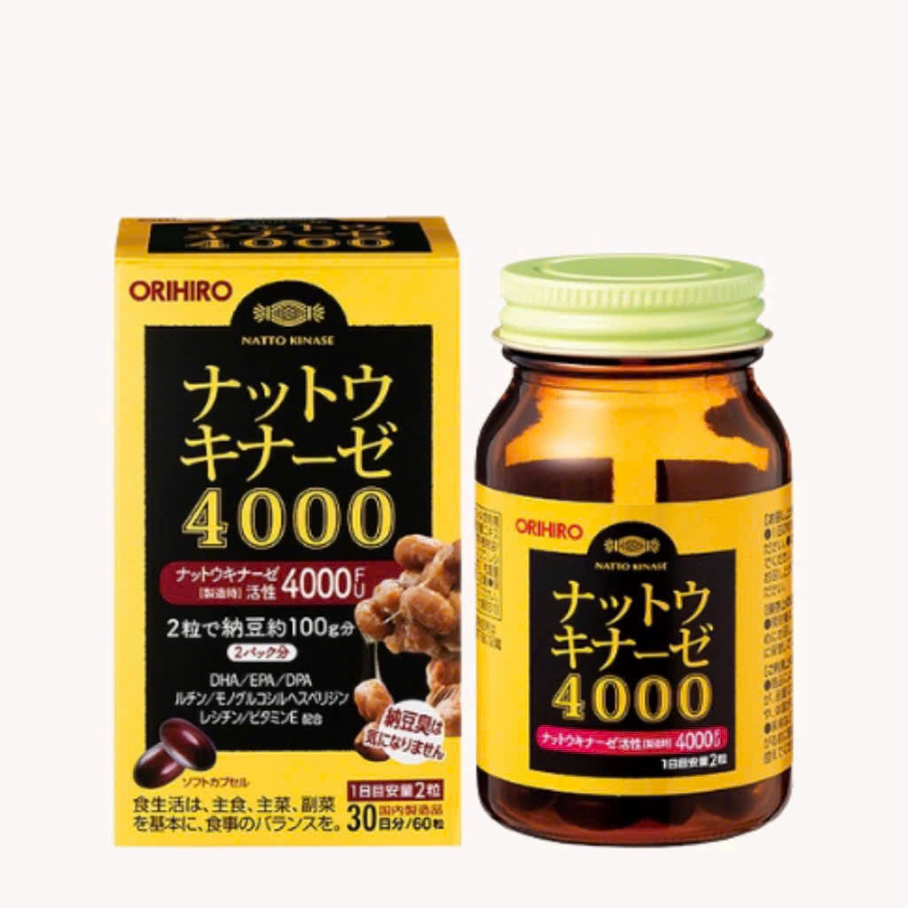 Viên uống hỗ trợ đột quỵ, tai biến Natto kinase Orihiro 4000 FU