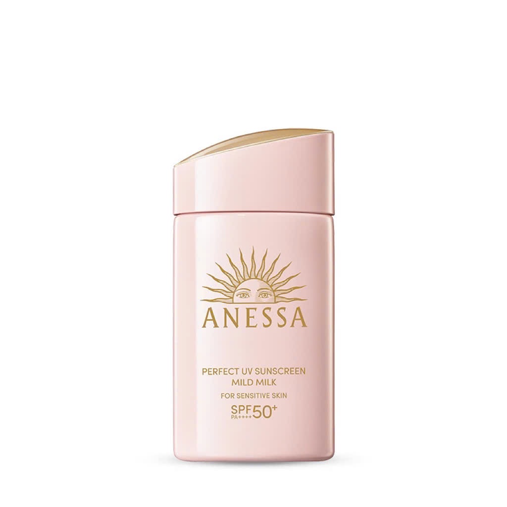 Sữa chống nắng Anessa dịu nhẹ cho da nhạy cảm SPF50+ PA++++ 60ml (hồng)