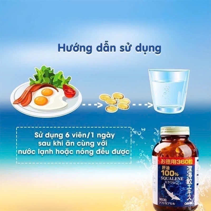 Viên Uống Sụn Vi Cá Mập Squalene Orihiro 390v(T20)