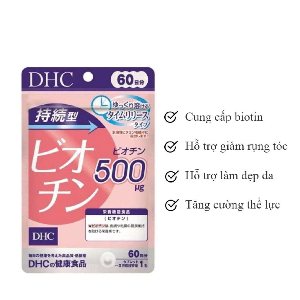 Viên uống DHC ngăn rụng tóc  biotin 60 ngày