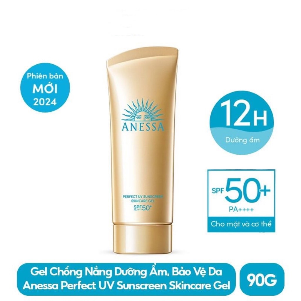 Gel chống nắng Anessa dưỡng ẩm bảo vệ hoàn hảo SPF50+ PA++++ 90g (vàng)