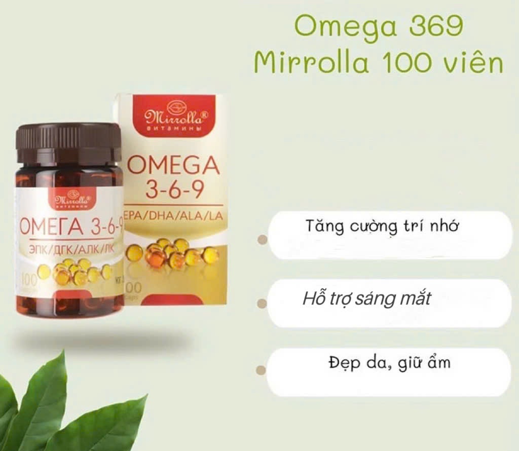 Viên uống Omega 369 Mirrolla Nga 100v(T96)