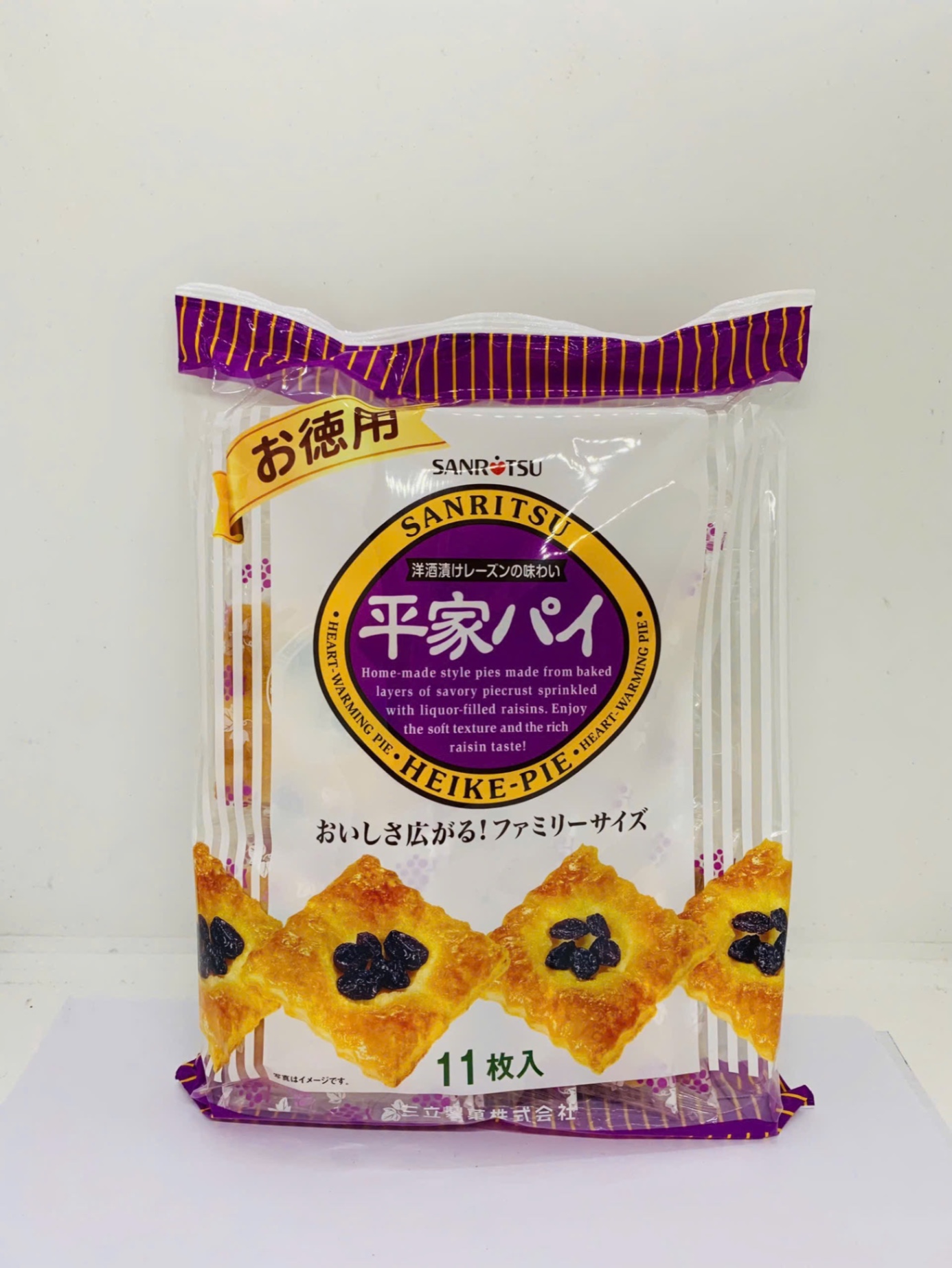Bánh quy nướng nho khô Heike-Pie Sanritsu Seika 180g