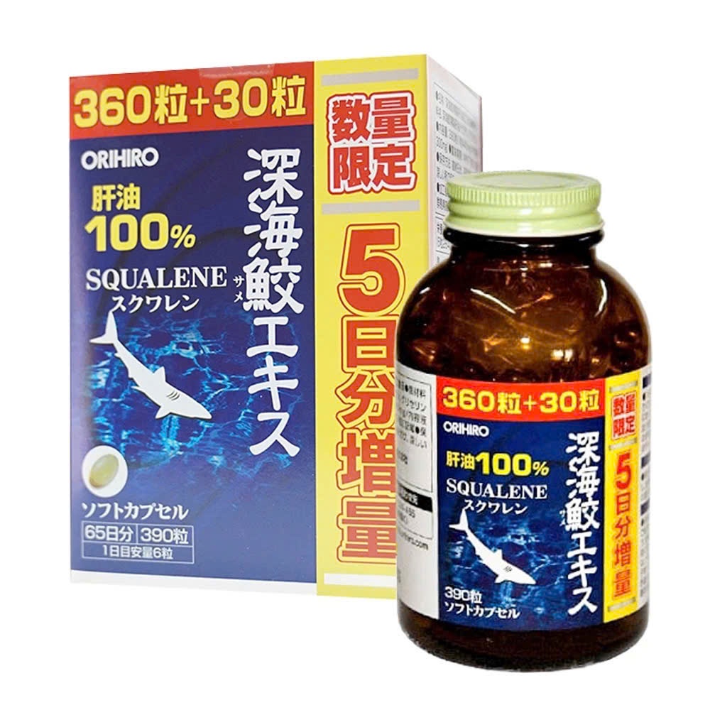 Viên Uống Sụn Vi Cá Mập Squalene Orihiro 390v(T20)