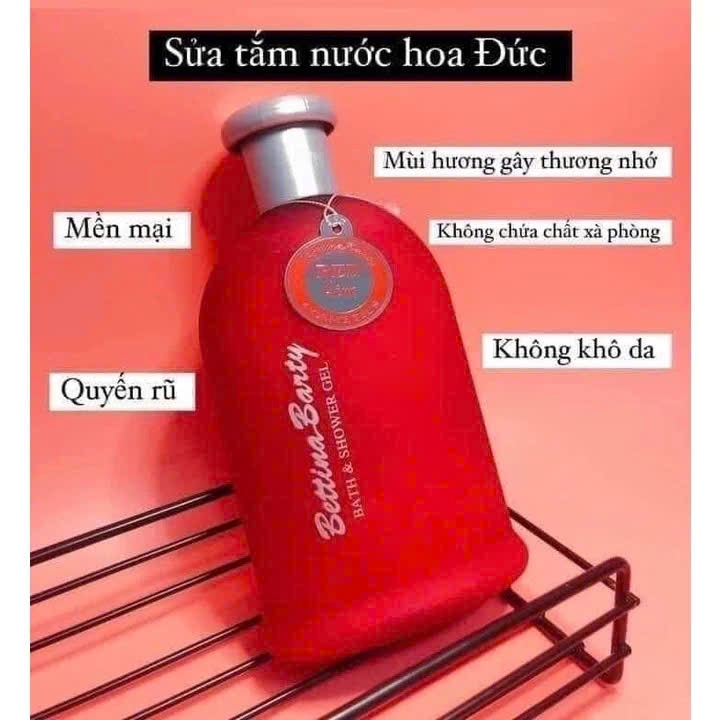 Sữa tắm Bettina Barty màu đỏ 500ml