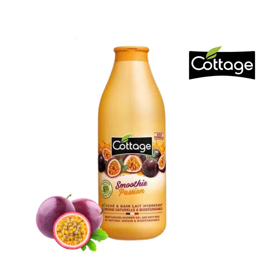 Sữa tắm tẩy tế bào chết Cottage passion 750ml  chanh leo