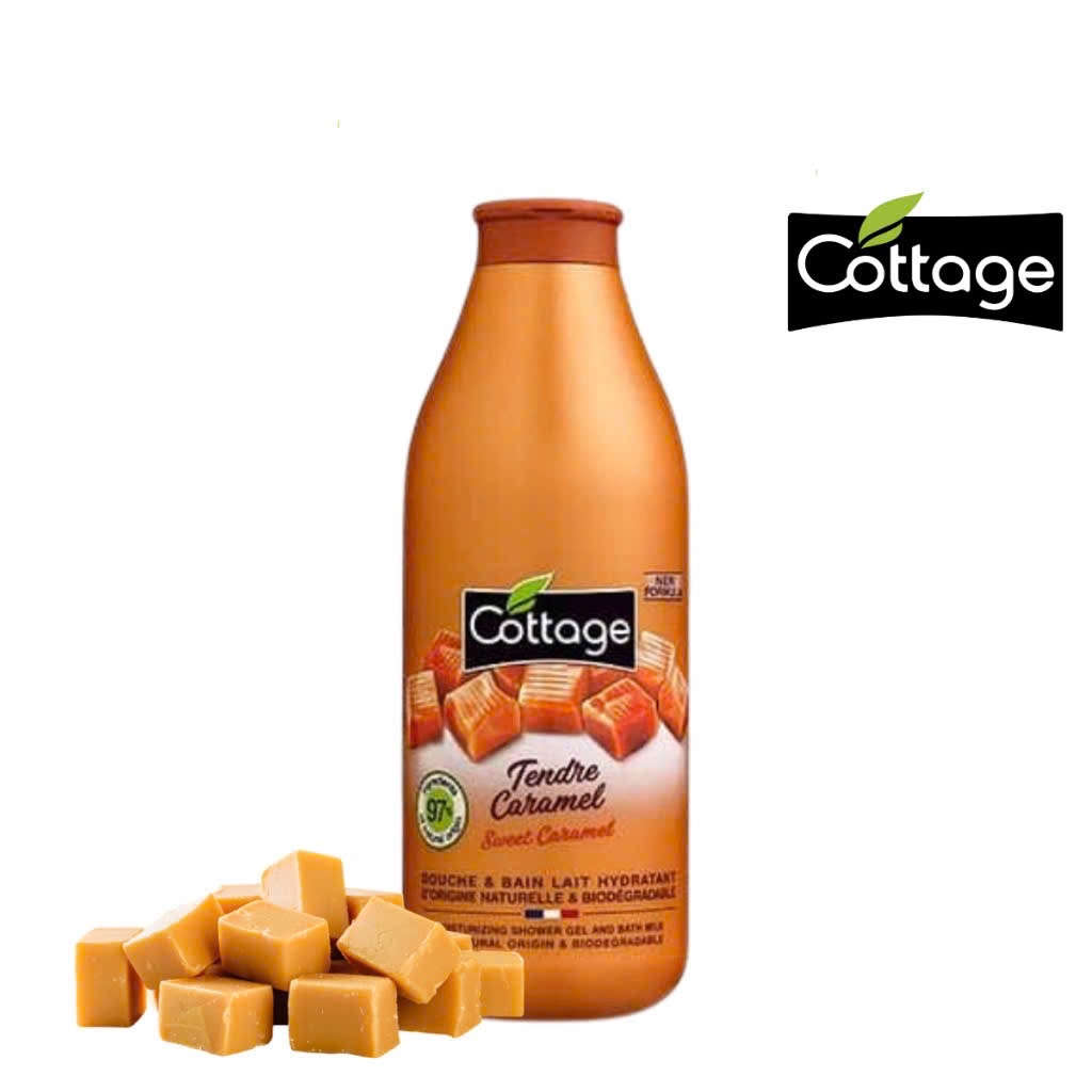Sữa tắm tẩy tế bào chết Cottage caramel 750ml