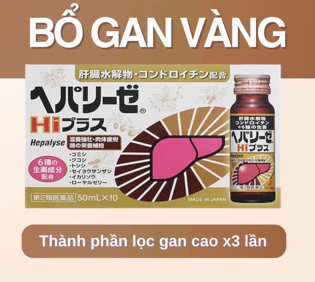 Nước uống bổ gan Hepalyse Plus HI 50ml x 10c