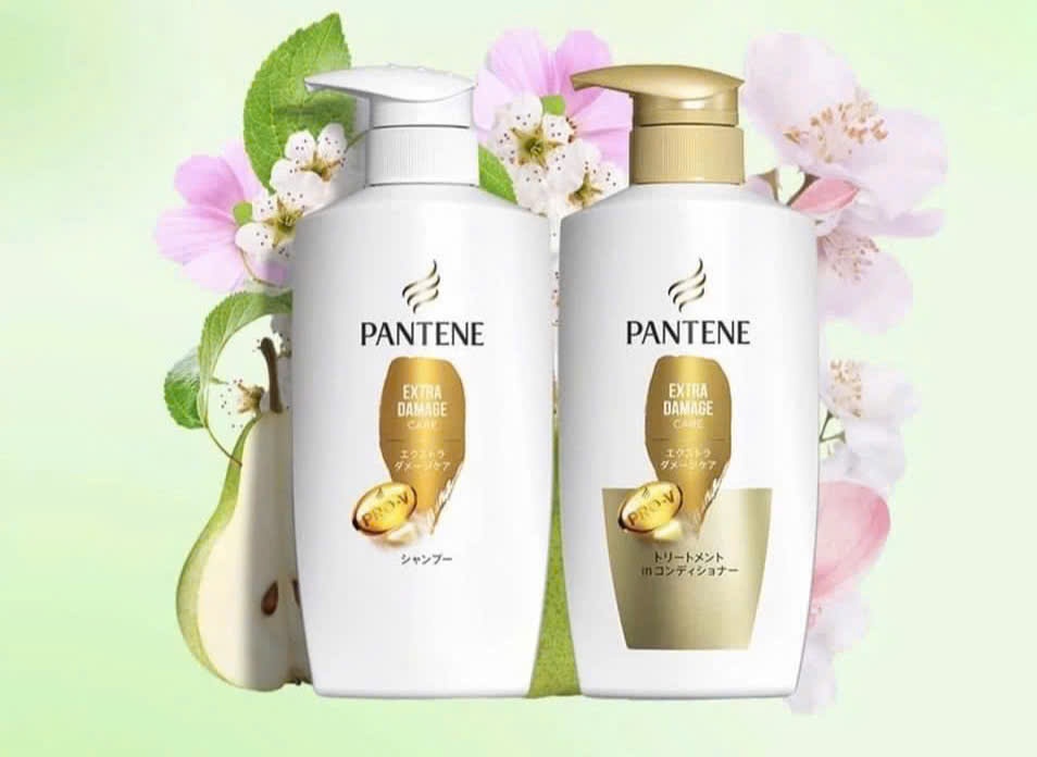 Set gội xả Pantene Extra Damage vàng cho tóc hư tổn (400ml+400g)