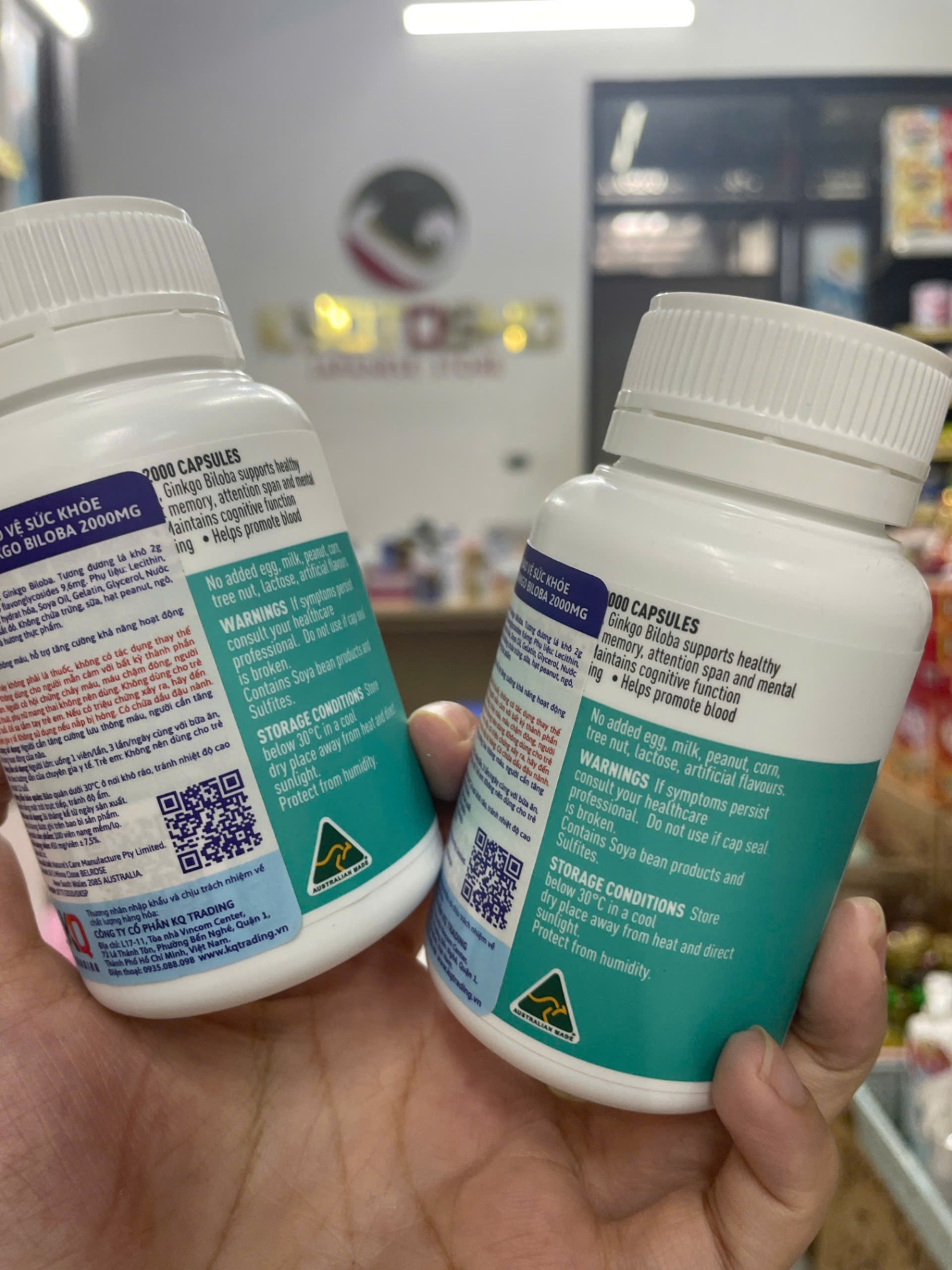 Viên uống bổ não Ginkgo Biloba 2000 100v HNK