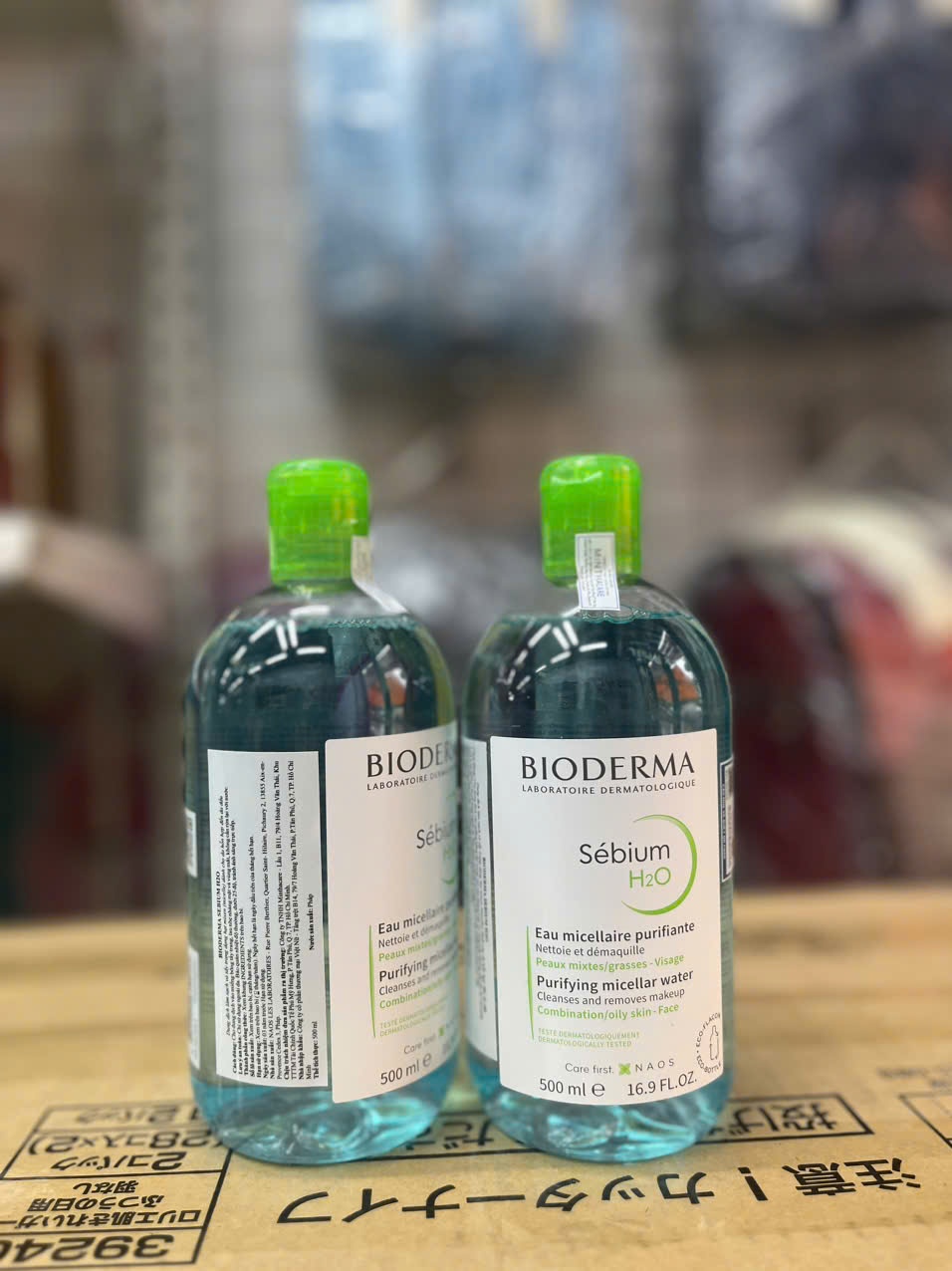 Nước tẩy trang Bioderma Sébium H2O 500ml xanh HNK