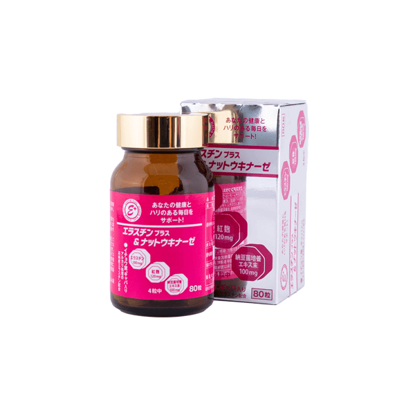 Viên uống Elastin Plus & Nattokinase Hokoen 80 viên