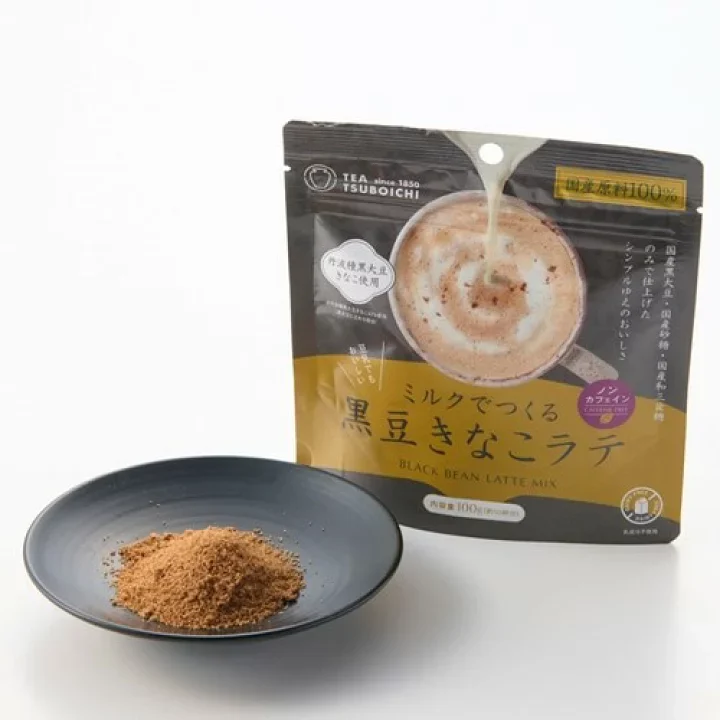 Bột trà pha cùng sữa vị black bean latte mix nâu Tsuboichi 100g