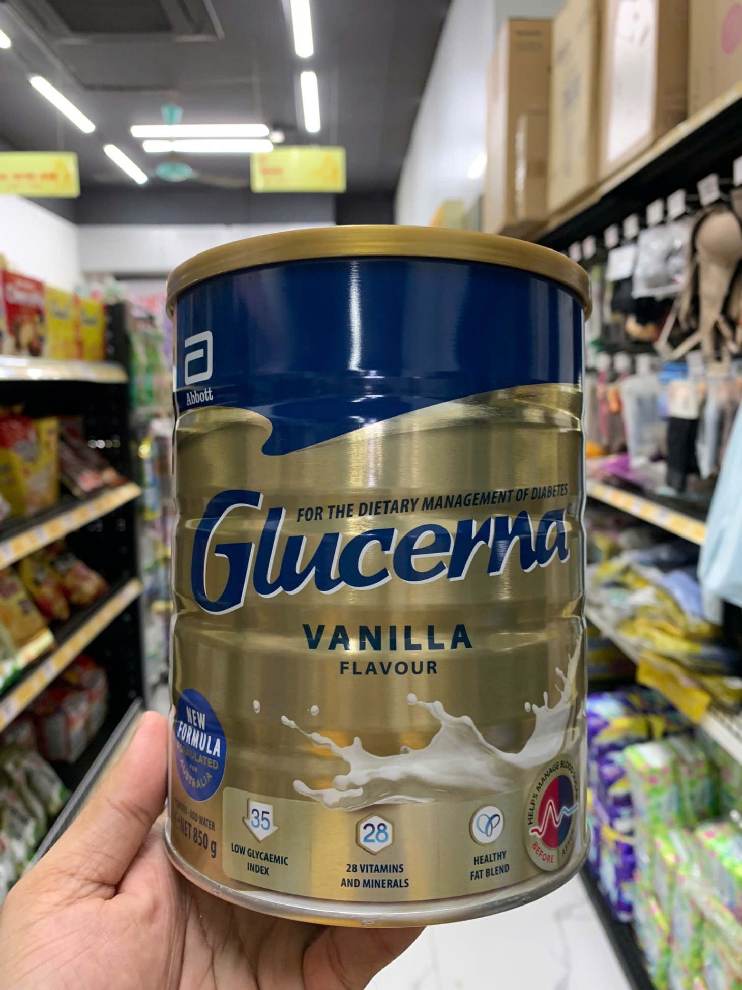 Sữa Bột Glucerna Cho Người Tiểu Đường 850g Úc(6h/thùng)