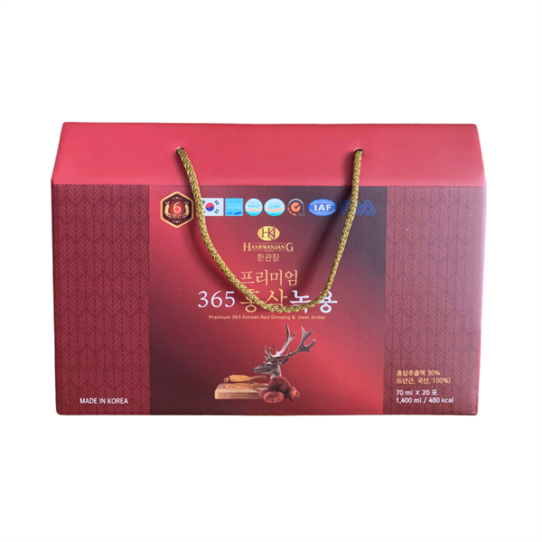 Nước Hồng Sâm Nhung Hươu 365 Premium HKJ 70mlx20gói