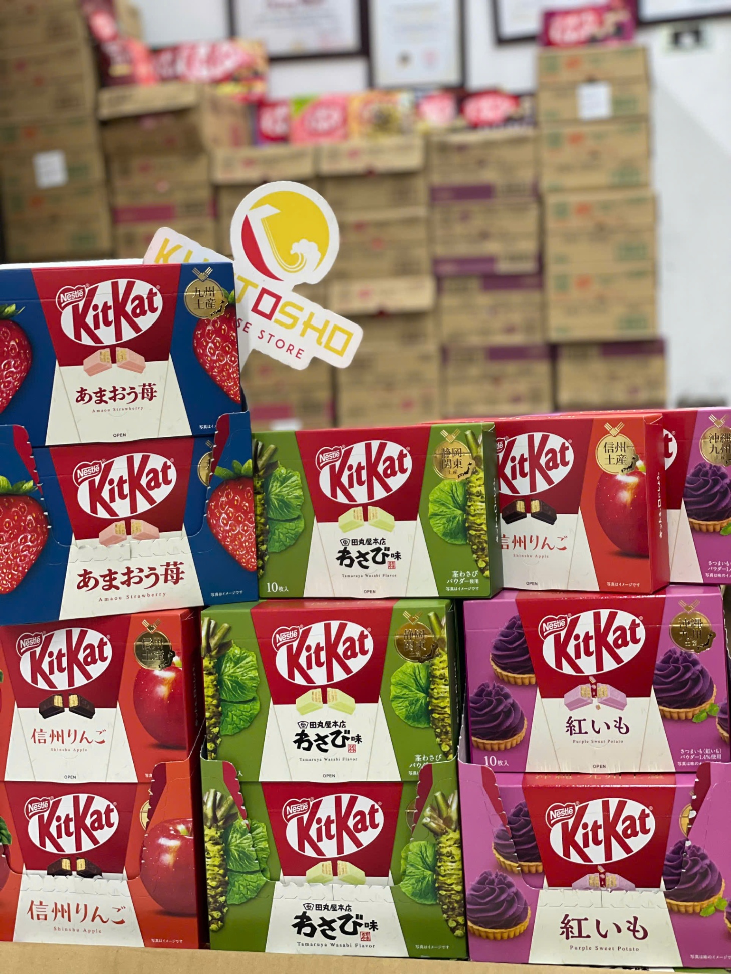 Bánh kitkat vị khoai lang tím phiên bản giới hạn Nhật Bản hộp 10 thanh